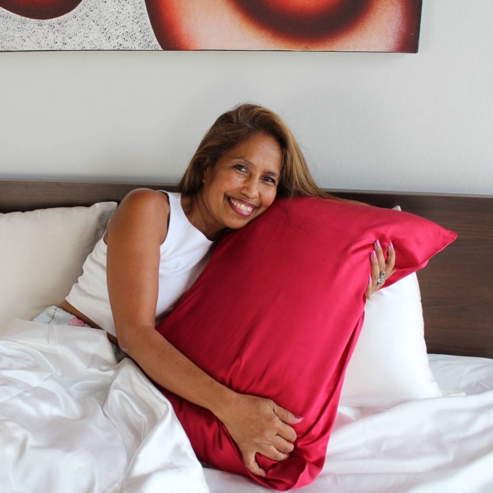 Red Silk Pillowcase: image 2