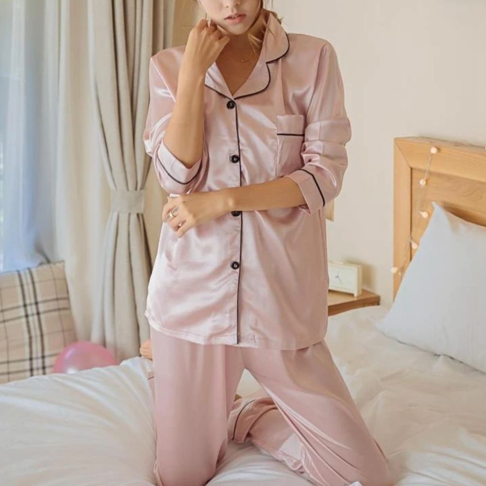 Satin Silk Long PJ Set: image 5